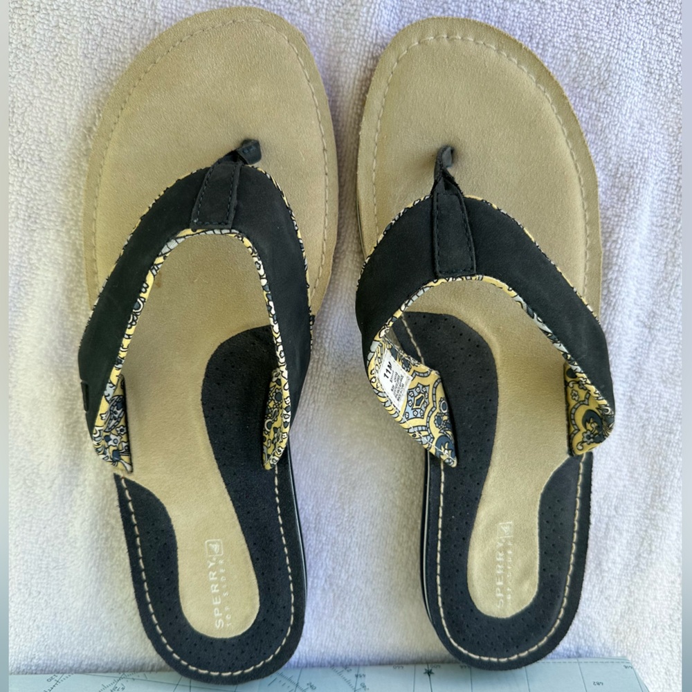 Sperry NWOT Top Sider Sandals 11M  Leather Upper Balance Man Made Sandals